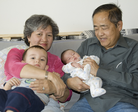 Nguyens with Madeleine